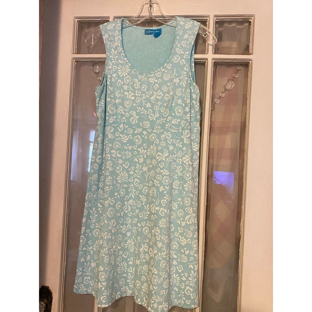 Fresh Produce Summer Dress Blue Floral Size Small